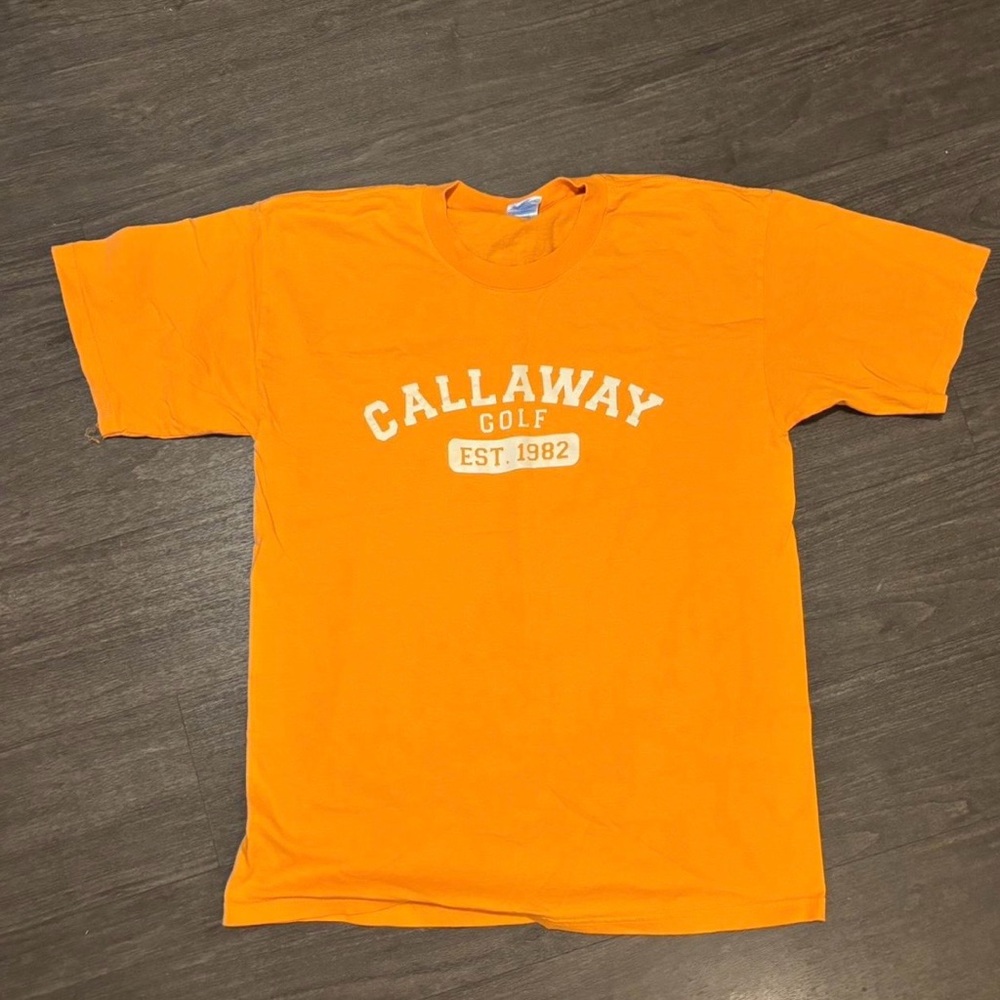 Callaway Bright Orange Golf Tee with White Print